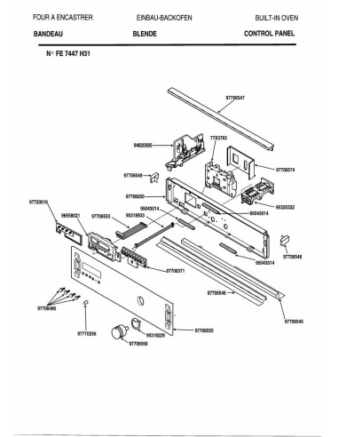 Pièces détachées DE DIETRICH FE7447H3 7DF0319 Annee 0 7DF0319 