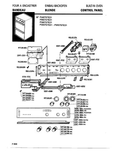 Pièces détachées DE DIETRICH FG6757E2 FG6757E21 