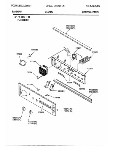 Pièces détachées DE DIETRICH FK2434H3 7DF0325 Annee 0 7DF0325 