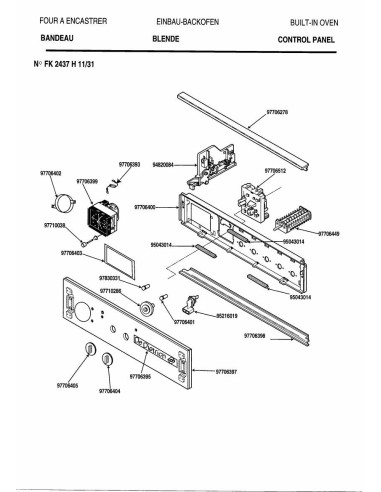 Pièces détachées DE DIETRICH FK2437H1 7DF0306 Annee 0 7DF0306 