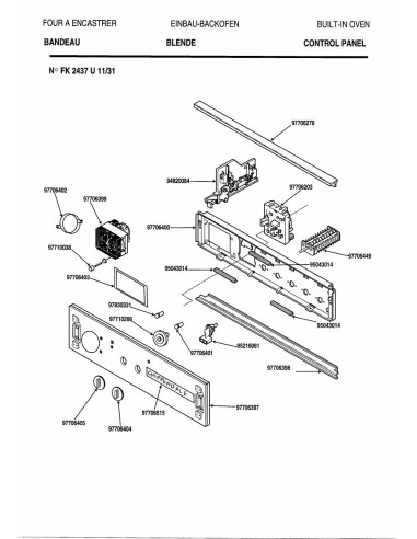 Pièces détachées DE DIETRICH FK2437U1 7DF0307 Annee 0 7DF0307 