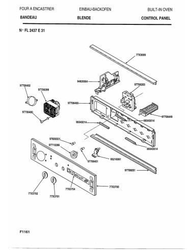 Pièces détachées DE DIETRICH FL2437E2 7DF0317 Annee 0 7DF0317 