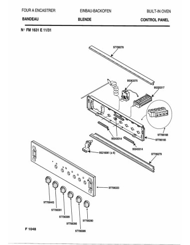 Pièces détachées DE DIETRICH FM1631E2 7DF0200 Annee 0 7DF0200 