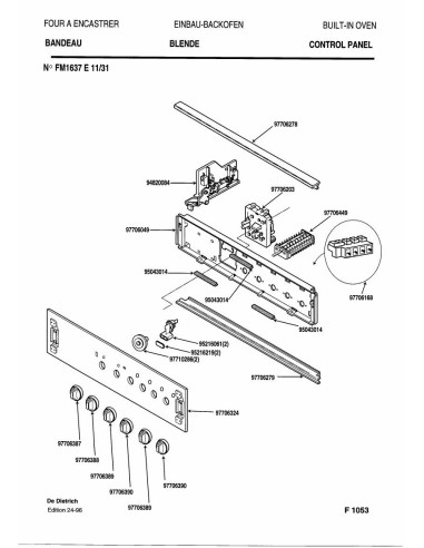 Pièces détachées DE DIETRICH FM1637E3 REP-005336 Annee 0 REP-005336 