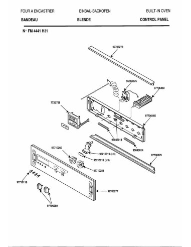 Pièces détachées DE DIETRICH FM4441H1 7DF0326 Annee 0 7DF0326 