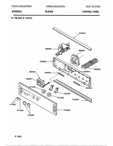 Pièces détachées DE DIETRICH FM4447E1 7DF0197 Annee 0 7DF0197 