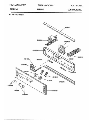 Pièces détachées DE DIETRICH FM4447U1 7DF0308 Annee 0 7DF0308 