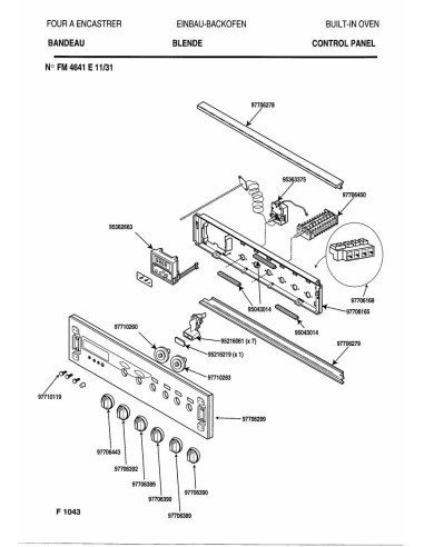 Pièces détachées DE DIETRICH FM4641E0 7DF0199 Annee 0 7DF0199 