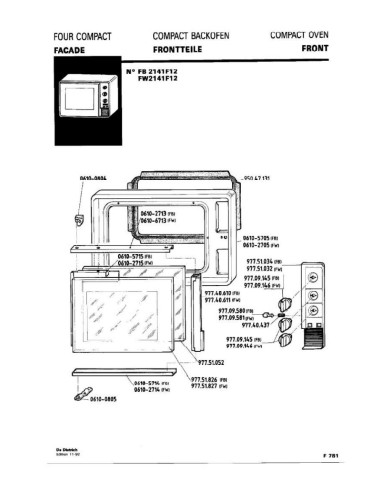 Pièces détachées DE DIETRICH FW2141F1 FW2141F12 