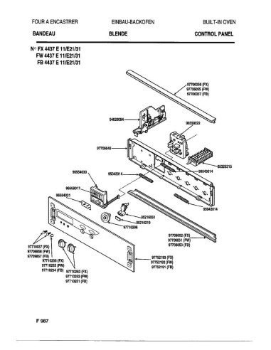 Pièces détachées DE DIETRICH FW4437E1 FW4437E11 REP-005288 