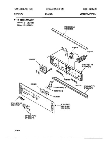 Pièces détachées DE DIETRICH FW4441E1 FW4441E11 REP-005275 