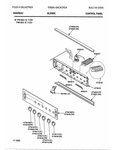 Pièces détachées DE DIETRICH FX1631E0 REP-005327 Annee 0 REP-005327 