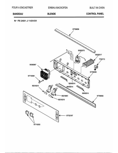 Pièces détachées DE DIETRICH FX2431J1 7DF0310 Annee 0 7DF0310 