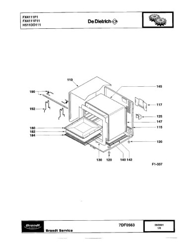 Pièces détachées DE DIETRICH FX4111F1 FX4111F11 