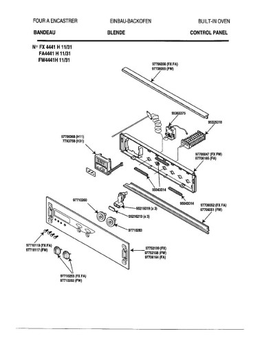 Pièces détachées DE DIETRICH FX4441H1 FX4441H11 REP-005361 