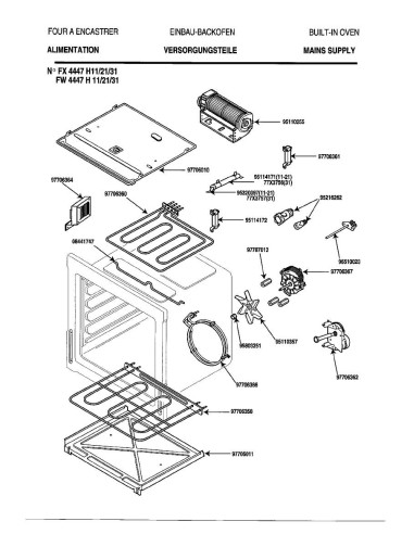 Pièces détachées DE DIETRICH FX4447H2 FX4447H21 REP-005345 