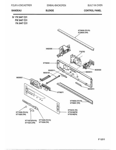 Pièces détachées DE DIETRICH FX5447C3 REP-005403 Annee 0 REP-005403 