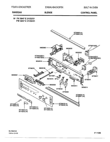 Pièces détachées DE DIETRICH FX5847E3 FX5847E31 FX5847E32 