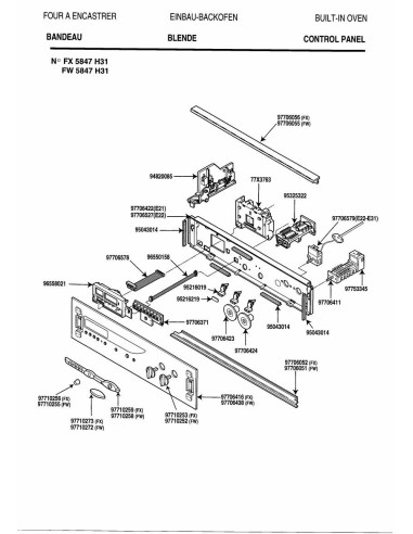 Pièces détachées DE DIETRICH FX5847H2 REP-005401 Annee 0 REP-005401 