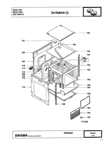 Pièces détachées DE DIETRICH MC2110N MC2110N1 