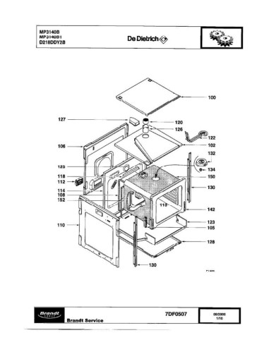 Pièces détachées DE DIETRICH MP3140B MP3140B1 