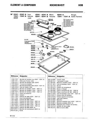 Pièces détachées DE DIETRICH 241A 241A 