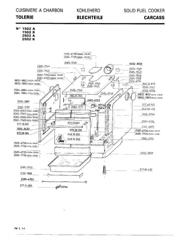 Pièces détachées DE DIETRICH 2502A 2502A 