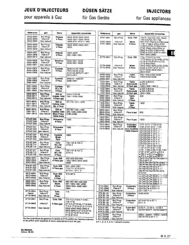 Pièces détachées DE DIETRICH 2711A 2711A 