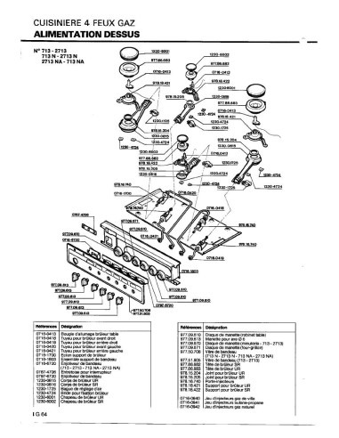 Pièces détachées DE DIETRICH 2713 2713 