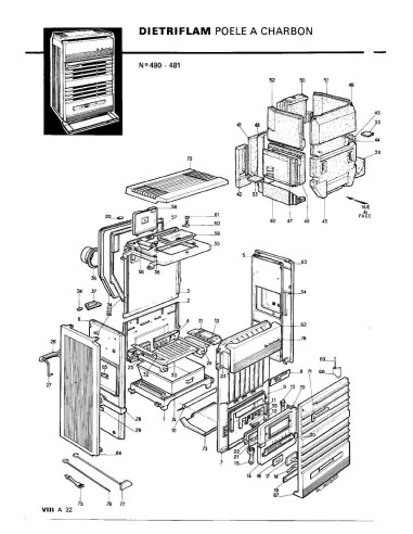 Pièces détachées DE DIETRICH 480 480 