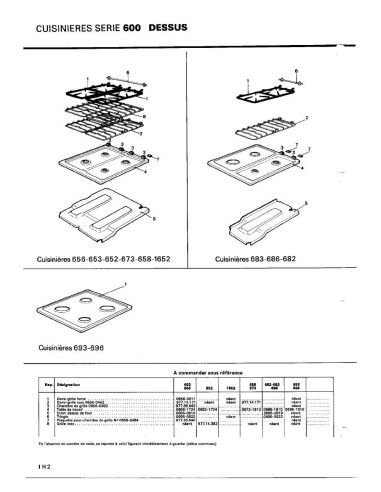 Pièces détachées DE DIETRICH 653 653 