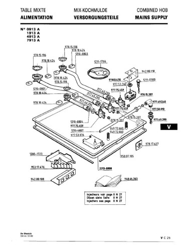 Pièces détachées DE DIETRICH 913 0913 913A 