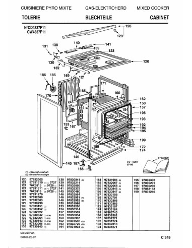 Pièces détachées DE DIETRICH CD4337F1N 7DC0052 Annee 0 7DC0052 