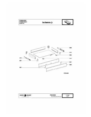 Pièces détachées DE DIETRICH DCM6100XE1 dcm6100xe1 