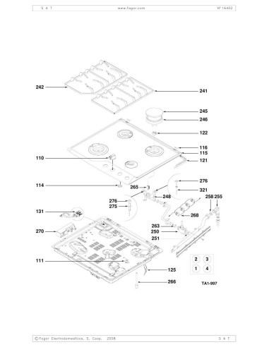 Pièces détachées DE DIETRICH DTE710W DTE710W1 DTE710W2 