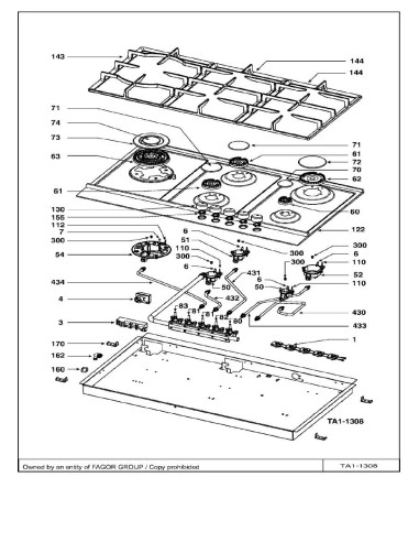 Pièces détachées DE DIETRICH DTE792X DTE792X1 DTE792X2 