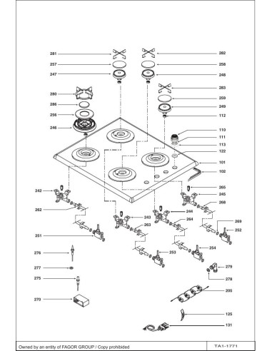 Pièces détachées DE DIETRICH DTG1103X DTG1103X1 