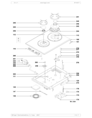 Pièces détachées DE DIETRICH DTG738X DTG738X1 