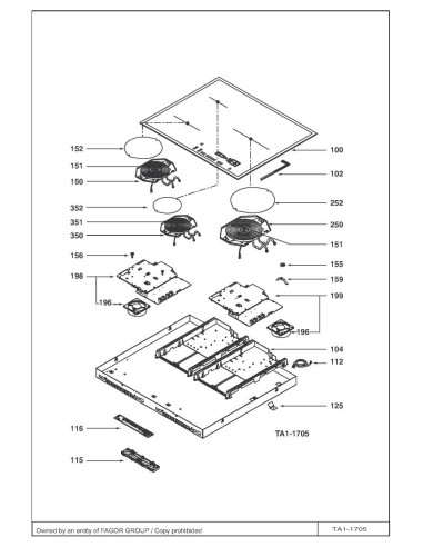 Pièces détachées DE DIETRICH DTI1116 DTI1116 