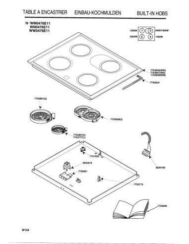 Pièces détachées DE DIETRICH WM0476E1 7DT0245 Annee 0 7DT0245 