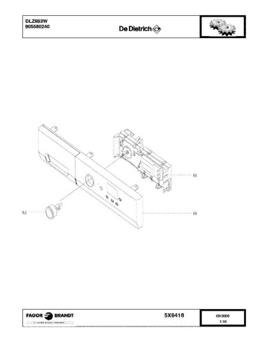 Pièces détachées DE DIETRICH DLZ693W DLZ693W 