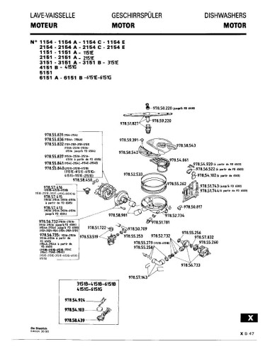 Pièces détachées DE DIETRICH 1151A 1151A 