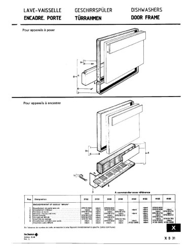 Pièces détachées DE DIETRICH 3152 3152 