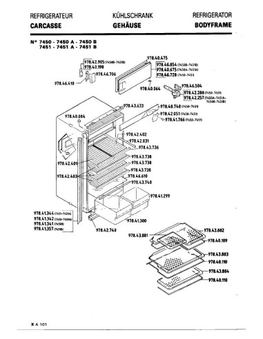 Pièces détachées DE DIETRICH 7450 