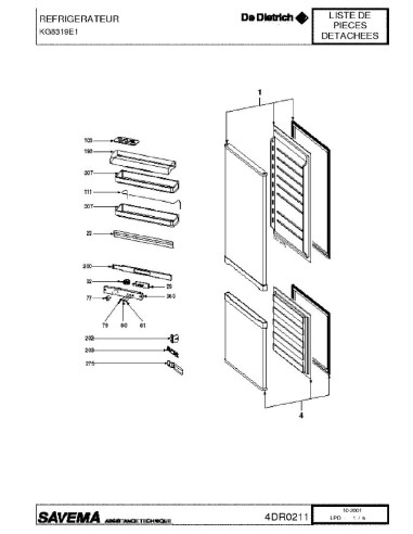 Pièces détachées DE DIETRICH KG8319E1 5173400H8 