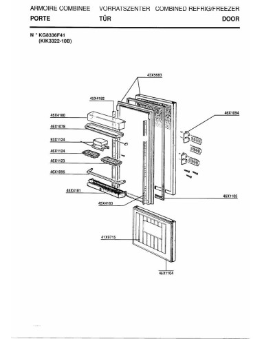 Pièces détachées DE DIETRICH KG8336F41 REP-001184 Annee 0 REP-001184 