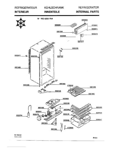 Pièces détachées DE DIETRICH RG5233F54 RG5233F54 4DR0152 