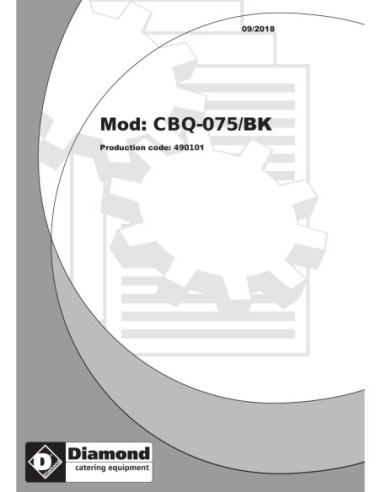 Pièces détachées Four-BBQ à charbon, GN 1/1 + GN2/4 (75 Kg/h)/Noir - Diamond