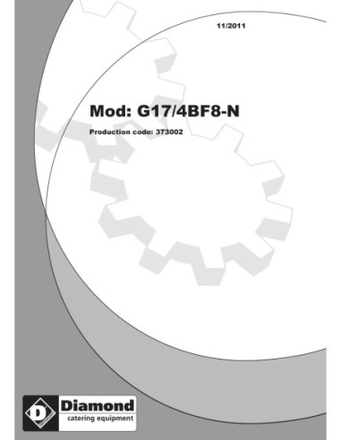 Pièces détachées Founeau 4 feux 5,5 kW, four gaz GN 2/1 - Diamond