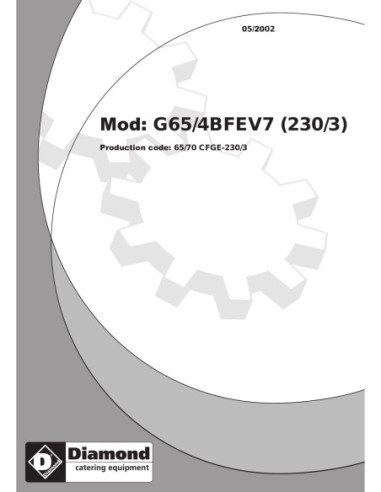 Pièces détachées Fourneau gaz 4 feux vifs, avec four électrique à convection GN 1/1 - Diamond